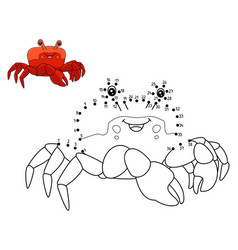 Dot To Red Jamaican Crab Coloring Page