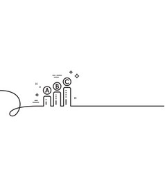 Graph Line Icon Column Chart Sign Continuous