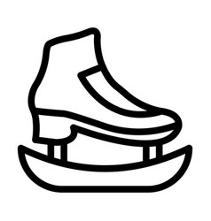 Ice Skate Thick Line Icon