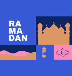 Ramadan Kareem Islamic Greeting Card Template