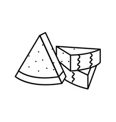 Ripe Fruit Watermelon Line Icon