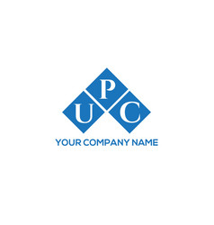 Upc Letter Logo Design On White Background