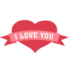 I Love You Banner With Heart