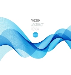 Abstract blue wave background Royalty Free Vector Image