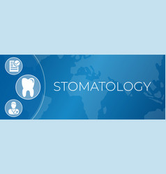 Stomatology Background With Global World Map