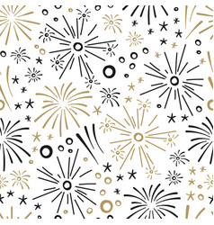 Fun Doodle Fireworks Seamless Pattern Festive