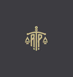 Letter Rp Logo For Law Office And Attorney