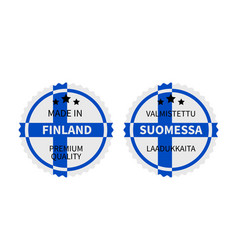 Made In Finland Round Labels English