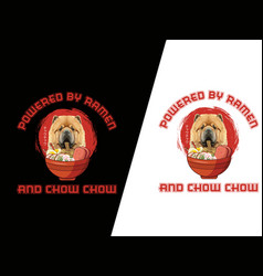 Ramen Sushi Chow Dog Design For Printing