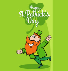 Saint Patrick Day Design With Leprechaun Character