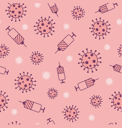 Seamless Pattern Covid 19 Vaccine Coronavirus