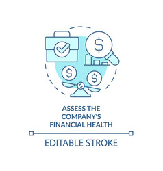 Assess Company Financial Health Turquoise Concept