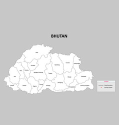 Bhutan Map State And District Map Of