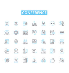 Conference Linear Icons Set Nerking