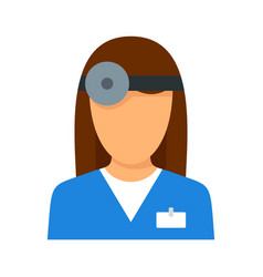 Eye Examination Doctor Icon Flat Isolated