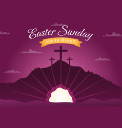 Happy Easter Sunday Day With Jesus He Is Risen