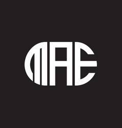 Mae Letter Logo Design On Black Background