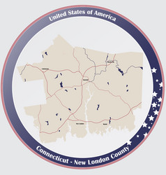 Map New London County In Connecticut