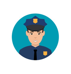 Police Officer Avatar Trendy Policeman Icon