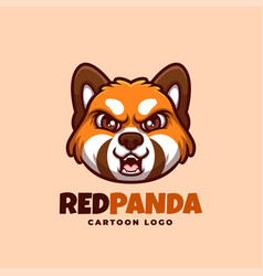 Red Panda Cartoon Logo