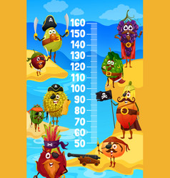 Kids Height Chart Cartoon Fruit Pirates Corsairs