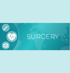 Surgery Background With Icons And World Map