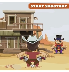 Duel Between Two Guys Characters Wild West Series