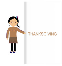 Indian Woman With Thanksgiving Theme