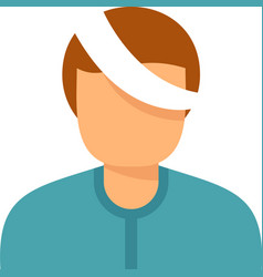 Kid Eye Injury Icon Flat Isolated