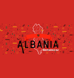 Albania National Day Banner For Independence