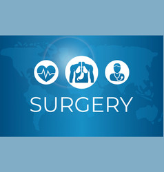 Blue Surgery With World Map Background Banner