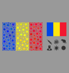 Coronavirus Collage Romania Flag