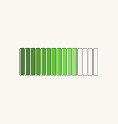 Horizontal Green Segmented Band Measuring Scale