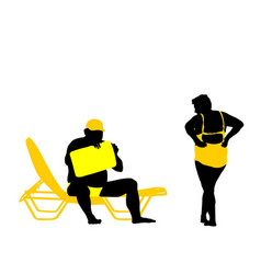 Senior Couple Beach Enjoy Silhouette