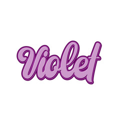 Violet Hand Drawn Lettering