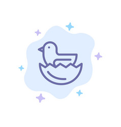 Duck Egg Easter Blue Icon On Abstract Cloud