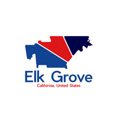 Map Of Elk Grove City Geometric Logo