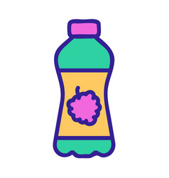 Raspberry Soda Icon Isolated Contour