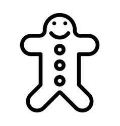 Gingerbread Man Thick Line Icon