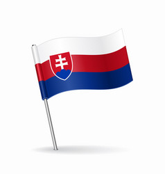 Slovakian Flag Map Pointer Layout