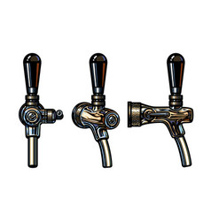 Beer Tap Front Side And Three Quarter View Hand