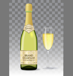 Champagne Brand Bottle And Glass Design