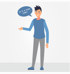 Man Talking With Speech Bubble