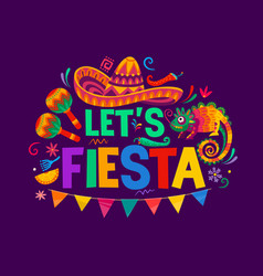 Mexican Holiday Typography Let Us Fiesta Quote