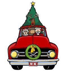 Ford Christmas Truck With Santa