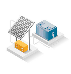 Isometric Design Concept Solar Panel Energy