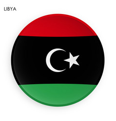 Libya Flag Icon In Modern Neomorphism Style