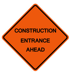 Construction Entrance Ahead Traffic Road Symbol