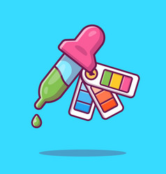 Pipette Paint Drop And Color Picker Cartoon