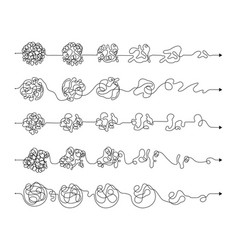 Simplification Process Tangled Lines From Mess